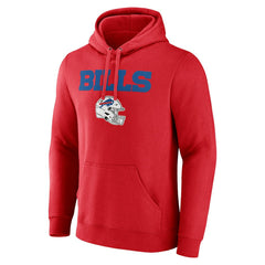 Josh Allen Buffalo Bills Team Wordmark Player Name & Number Pullover Hoodie Red - NFL