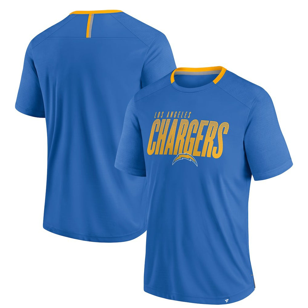 Los Angeles Chargers Defender Fade Slant T-Shirt Powder Blue - Fanatics