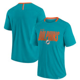 Miami Dolphins Defender Fade Slant T-Shirt Aqua - Fanatics