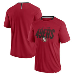 San Francisco 49ers Defender Fade Slant T-Shirt Scarlet - Fanatics