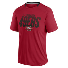 San Francisco 49ers Defender Fade Slant T-Shirt Scarlet - Fanatics