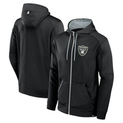 Las Vegas Raiders Defender Full-Zip Hoodie Black - Fanatics