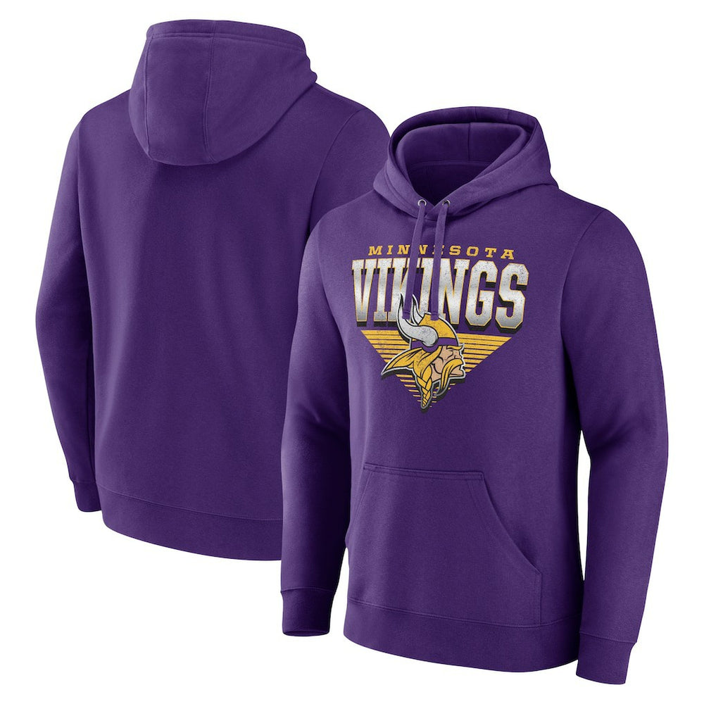 Minnesota Vikings Geometric Chrome Pullover Hoodie Purple - Fanatics