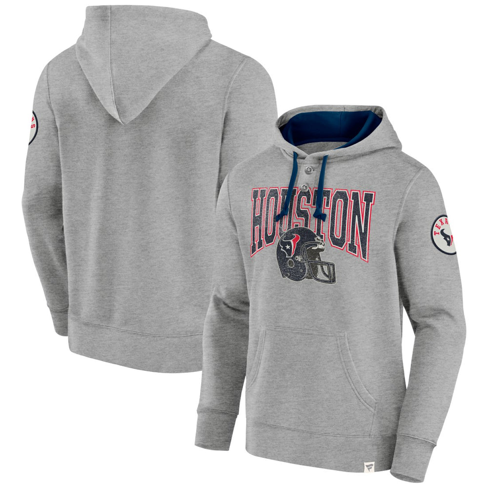 Houston Texans Label Maker Pullover Hoodie Heather Gray - Fanatics