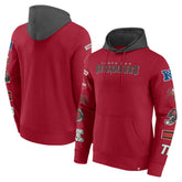 Tampa Bay Buccaneers Patched Out Pullover Hoodie Red/Pewter - Fanatics