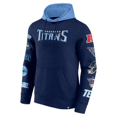 Tennessee Titans Patched Out Pullover Hoodie Navy/Light Blue - Fanatics