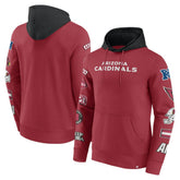 Arizona Cardinals Patched Out Pullover Hoodie Cardinal/Black - Fanatics