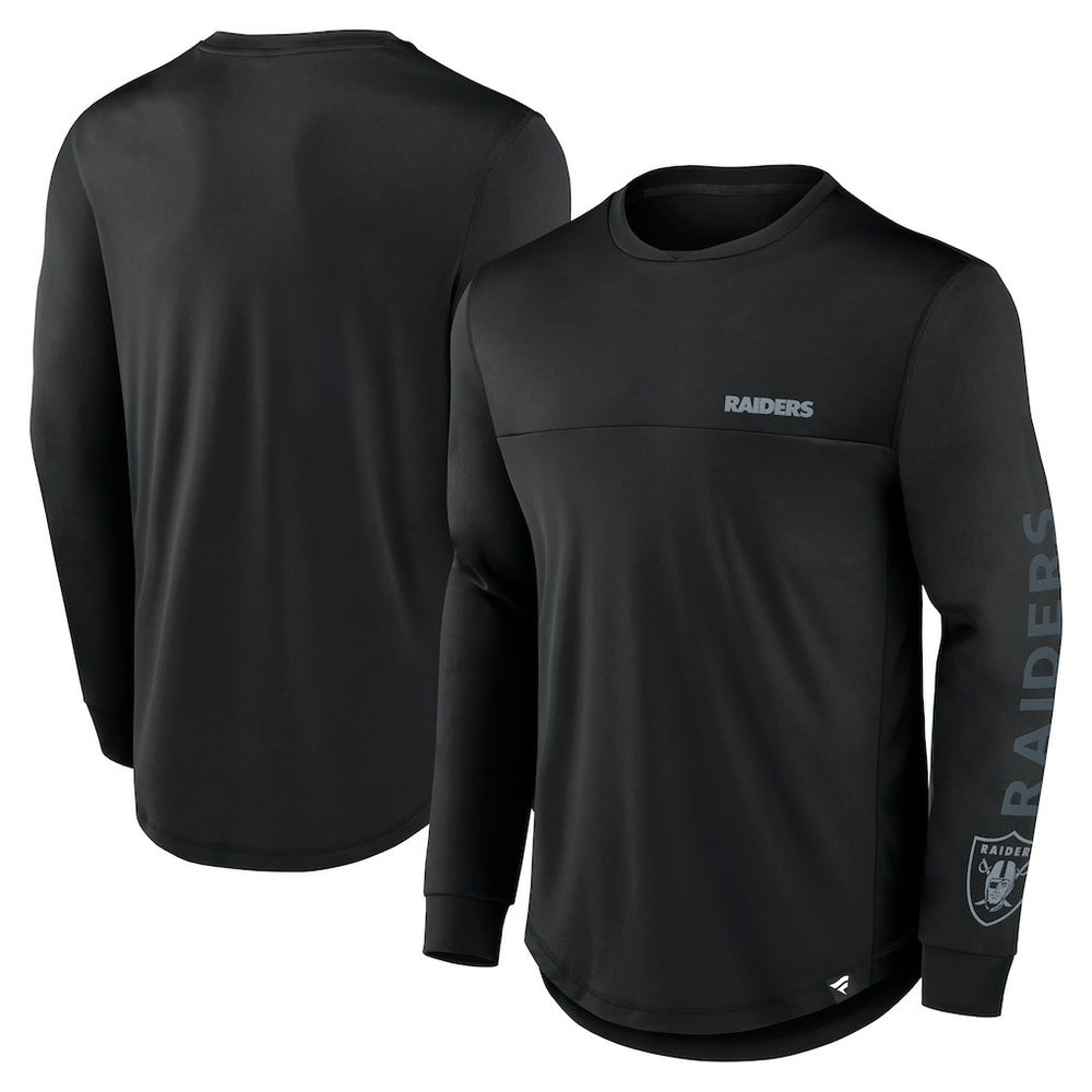 Las Vegas Raiders Blackout Long Sleeve T-Shirt Black - Fanatics