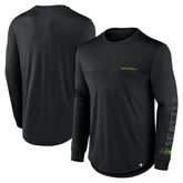 Seattle Seahawks Blackout Long Sleeve T-Shirt Black - Fanatics