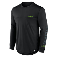 Seattle Seahawks Blackout Long Sleeve T-Shirt Black - Fanatics
