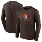 Cleveland Browns Stat Sheet Long Sleeve T-Shirt Brown - Fanatics
