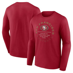 San Francisco 49ers Stat Sheet Long Sleeve T-Shirt Scarlet - Fanatics