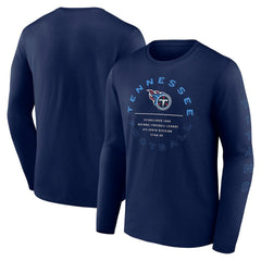 Tennessee Titans Stat Sheet Long Sleeve T-Shirt Navy - Fanatics