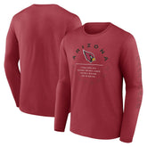 Arizona Cardinals Stat Sheet Long Sleeve T-Shirt Cardinal - Fanatics