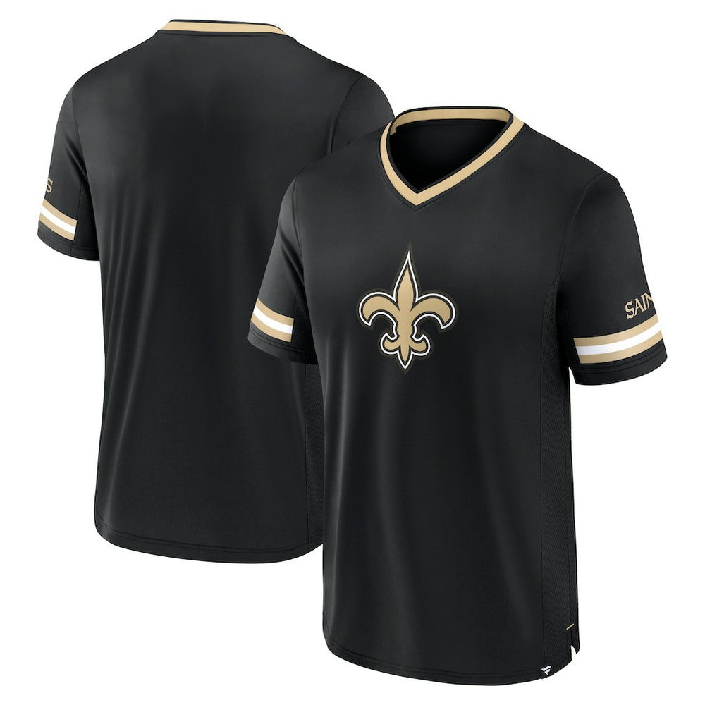 New Orleans Saints Stripe Stacking T-Shirt Black - Fanatics