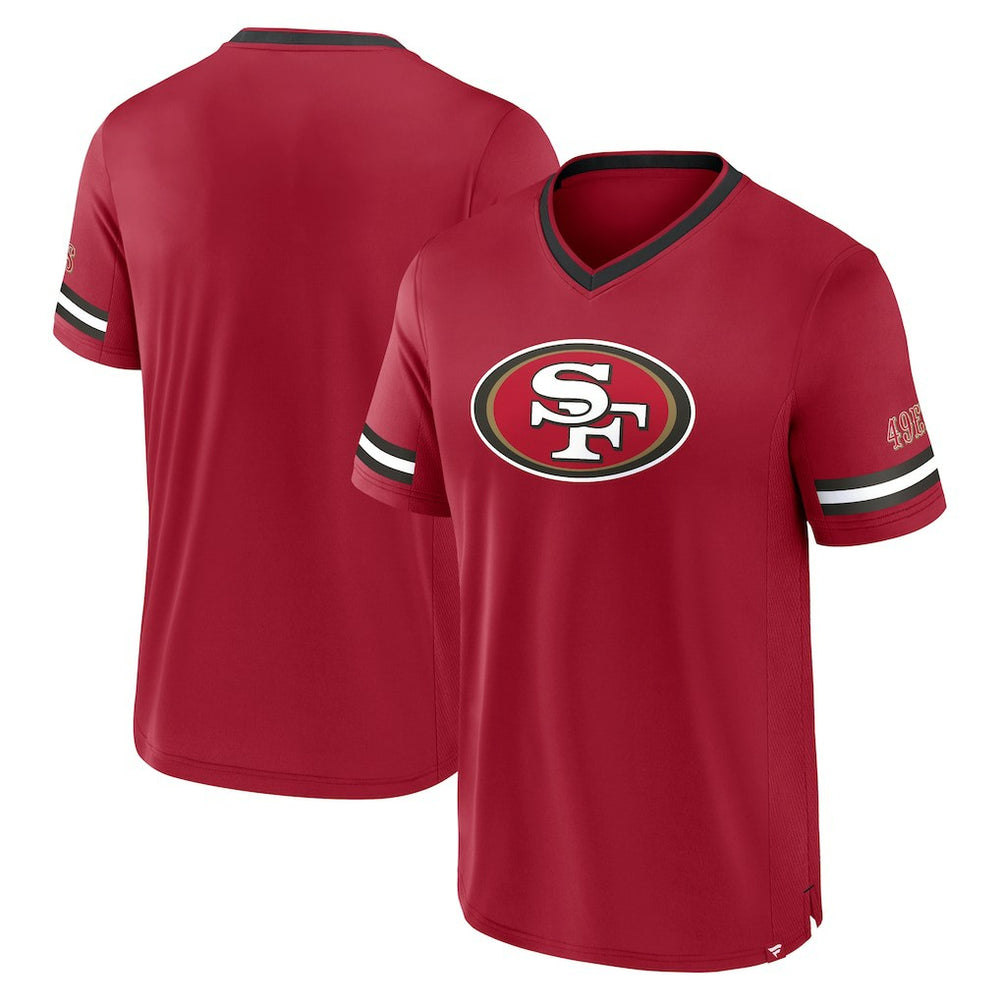 San Francisco 49ers Stripe Stacking T-Shirt Scarlet - Fanatics