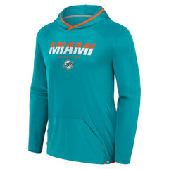 Miami Dolphins Transitional Defender Hoodie Long Sleeve T-Shirt Aqua - Fanatics