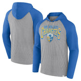 Los Angeles Chargers Under Center Long Sleeve Hoodie T-Shirt Gray/Powder Blue - Fanatics