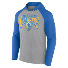 Los Angeles Chargers Under Center Long Sleeve Hoodie T-Shirt Gray/Powder Blue - Fanatics