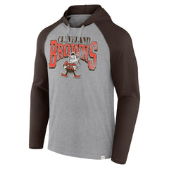 Cleveland Browns Under Center Long Sleeve Hoodie T-Shirt Gray/Brown - Fanatics