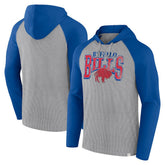 Buffalo Bills Under Center Long Sleeve Hoodie T-Shirt Gray/Royal - Fanatics