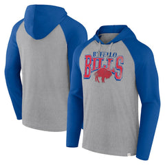 Buffalo Bills Under Center Long Sleeve Hoodie T-Shirt Gray/Royal - Fanatics