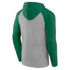 New York Jets Under Center Long Sleeve Hoodie T-Shirt Gray/Kelly Green - Fanatics