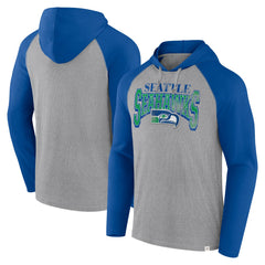 Seattle Seahawks Under Center Long Sleeve Hoodie T-Shirt Gray/Royal - Fanatics
