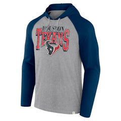 Houston Texans Under Center Long Sleeve Hoodie T-Shirt Gray/Navy - Fanatics
