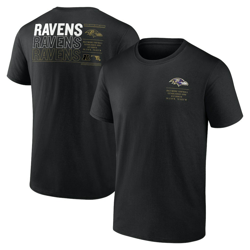 Baltimore Ravens Repeat Stats T-Shirt Black - Fanatics