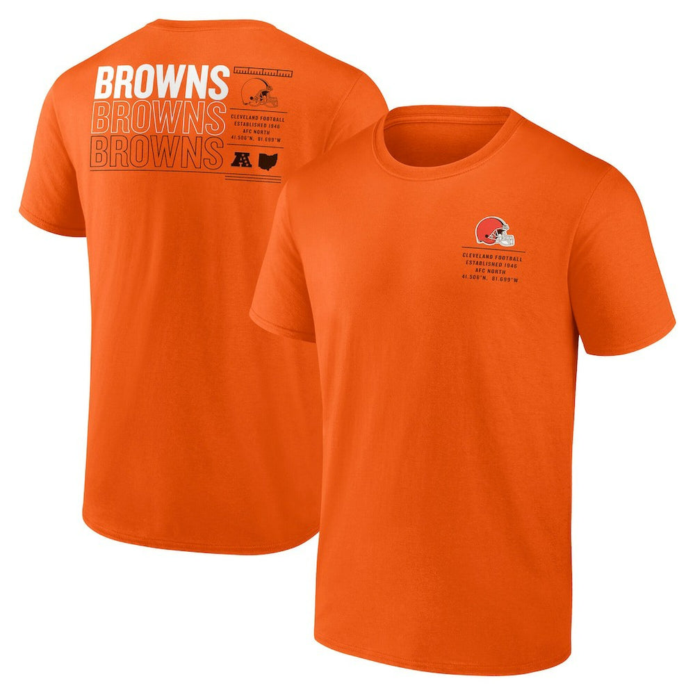 Cleveland Browns Repeat Stats T-Shirt Orange - Fanatics