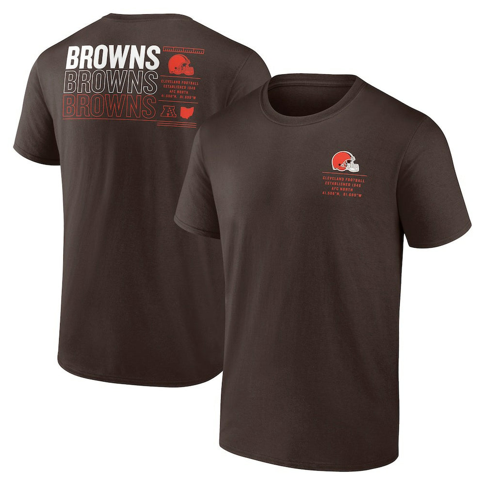 Cleveland Browns Repeat Stats T-Shirt Brown - Fanatics
