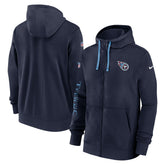 Tennessee Titans 2024 Sideline Club Full-Zip Hoodie Navy - Nike