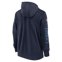 Tennessee Titans 2024 Sideline Club Full-Zip Hoodie Navy - Nike