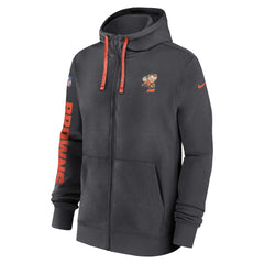 Cleveland Browns 2024 Sideline Club Full-Zip Hoodie Anthracite - Nike