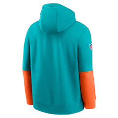 Miami Dolphins 2024 Sideline Club Pullover Hoodie Aqua - Nike