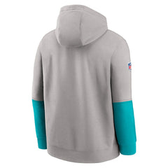 Miami Dolphins 2024 Sideline Club Pullover Hoodie Gray - Nike