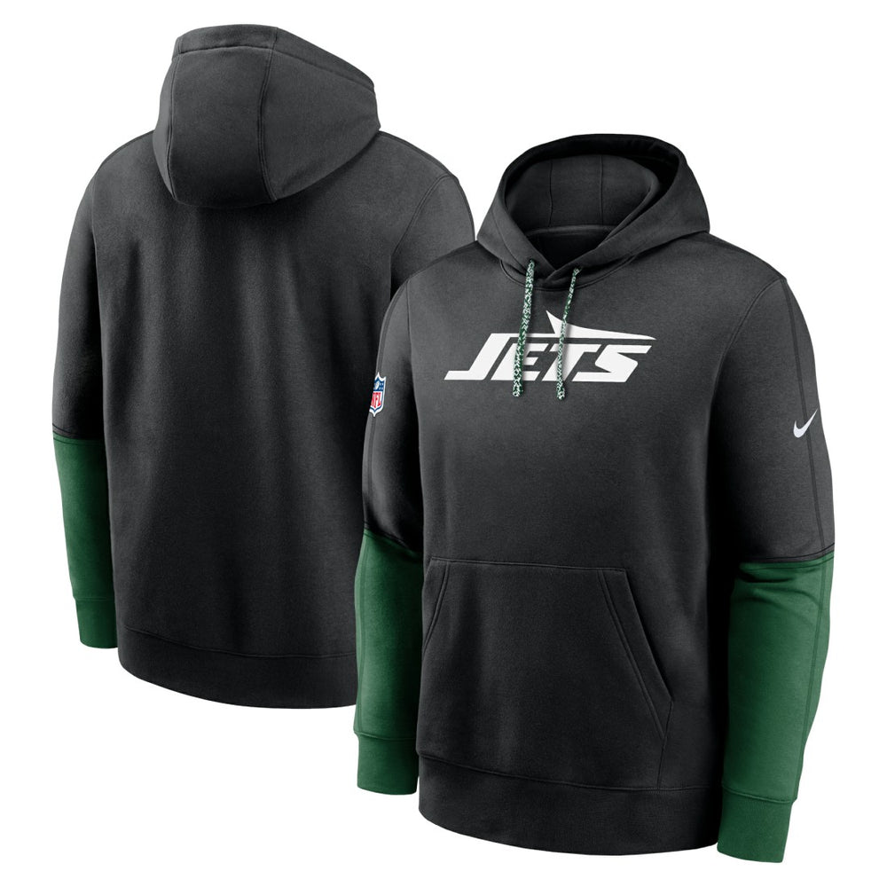 New York Jets 2024 Sideline Club Pullover Hoodie Black - Nike