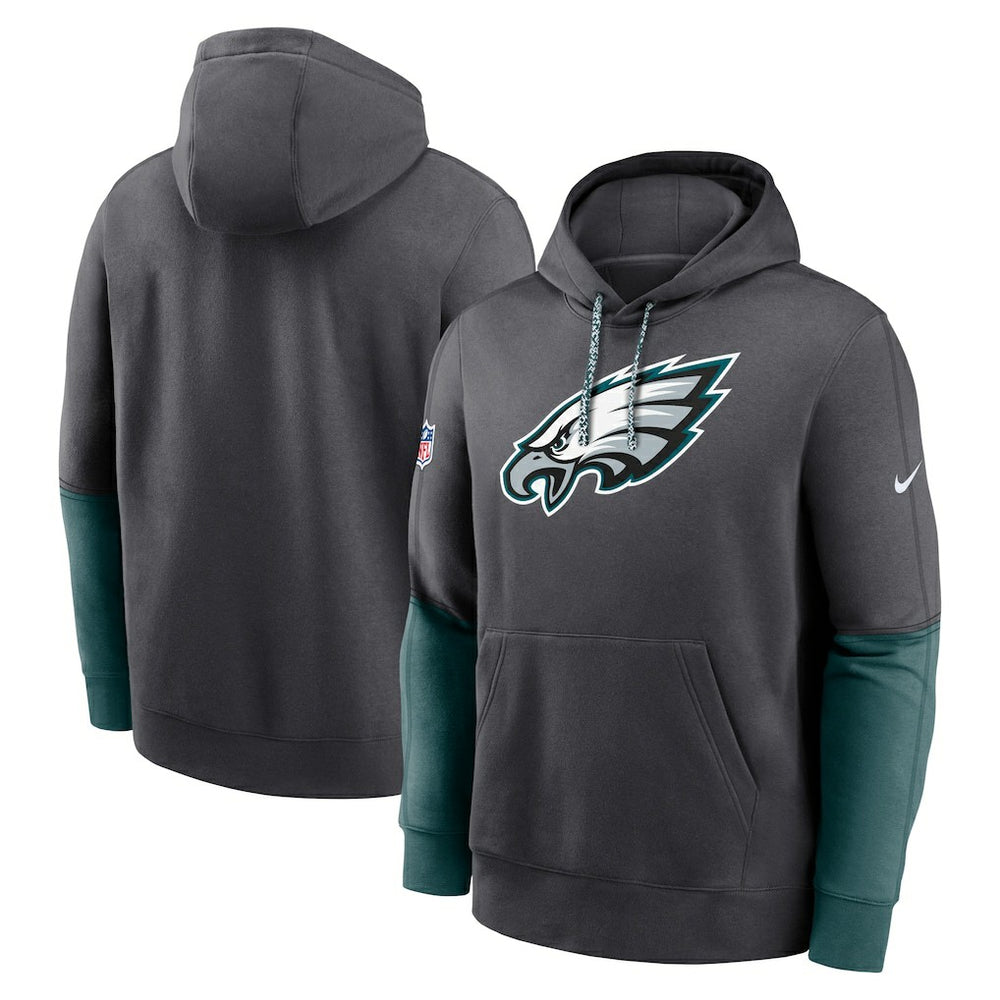 Philadelphia Eagles 2024 Sideline Club Pullover Hoodie Anthracite - Nike