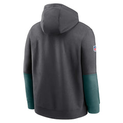 Philadelphia Eagles 2024 Sideline Club Pullover Hoodie Anthracite - Nike