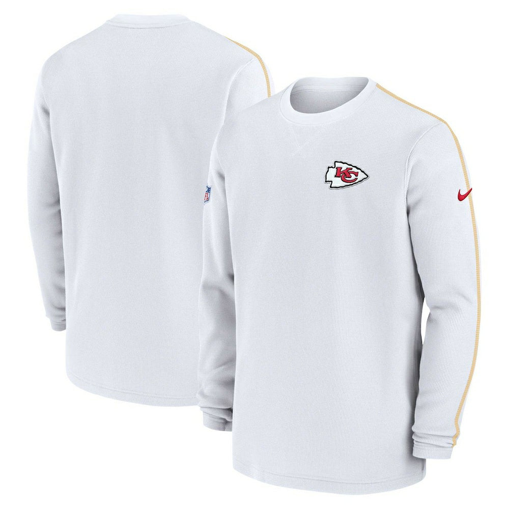 Kansas City Chiefs 2024 Sideline Coaches Long Sleeve Top White - Nike