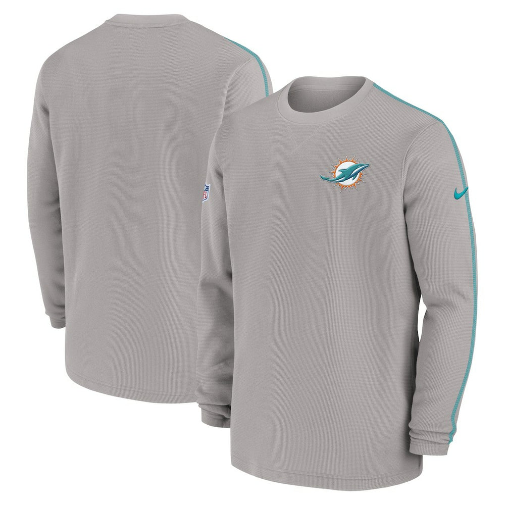 Miami Dolphins 2024 Sideline Coaches Long Sleeve Top Gray - Nike