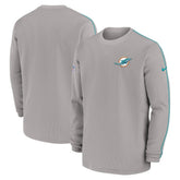 Miami Dolphins 2024 Sideline Coaches Long Sleeve Top Gray - Nike