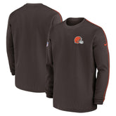 Cleveland Browns 2024 Sideline Coaches Long Sleeve Top Brown - Nike