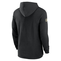 New Orleans Saints 2024/25 Sideline Performance Long Sleeve Hoodie T-Shirt Black - Nike
