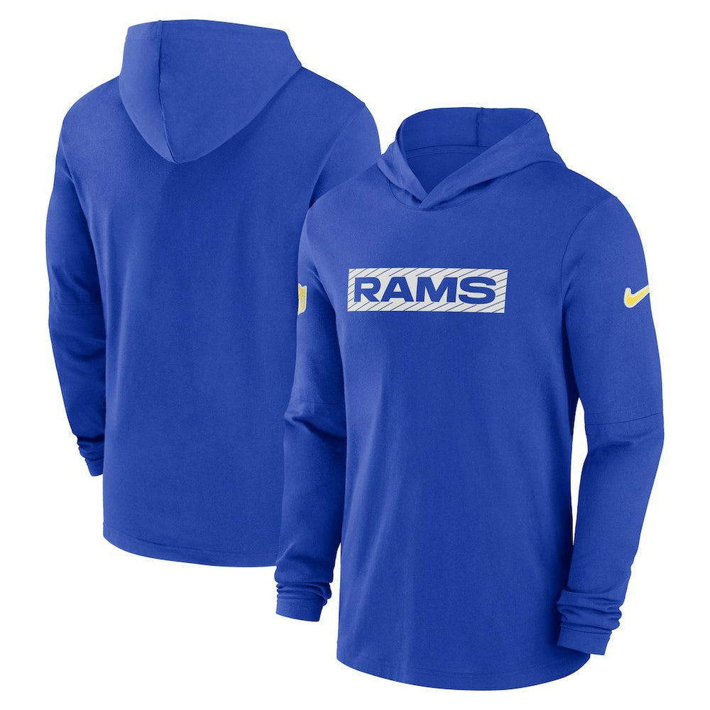 Los Angeles Rams 2024/25 Sideline Performance Long Sleeve Hoodie T-Shirt Royal - Nike