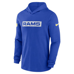 Los Angeles Rams 2024/25 Sideline Performance Long Sleeve Hoodie T-Shirt Royal - Nike