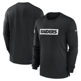 Las Vegas Raiders Sideline Player Performance Long Sleeve T-Shirt Black - Nike