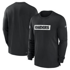 Las Vegas Raiders Sideline Player Performance Long Sleeve T-Shirt Black - Nike