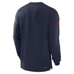 New England Patriots Sideline Player Performance Long Sleeve T-Shirt Navy - Nike